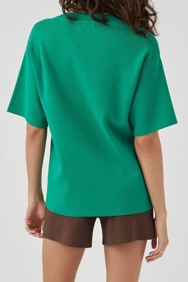 Harper Organic Knit Tshirt - Emerald