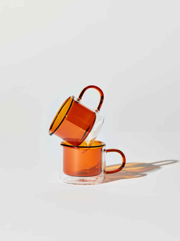 SHORTY ESPRESSO CUP SET IN AMBER