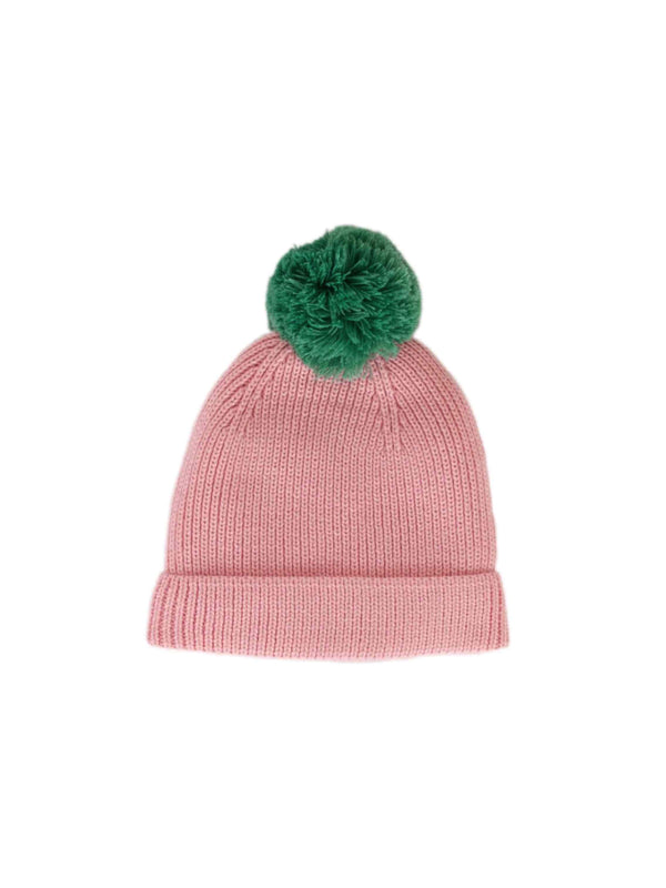 Oslo Merino Ribbed Beanie Pink