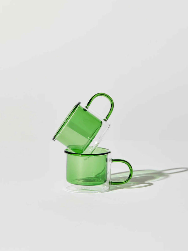 SHORTY ESPRESSO CUP SET IN GREEN