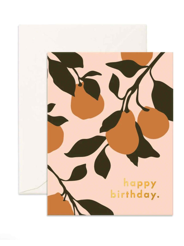 Birthday Pears Greeting Card