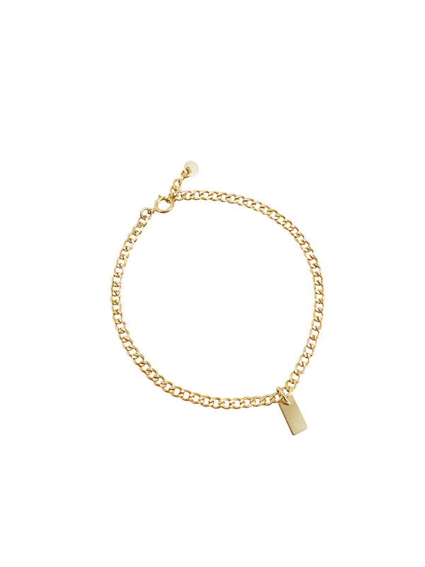 Cuba Tag Bracelet - Gold