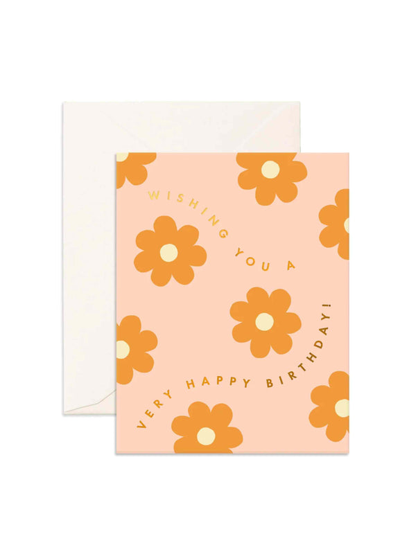 Happy Birthday Daisy Chain Greeting Card
