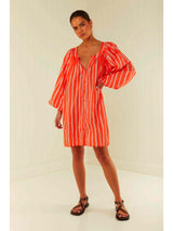 SARDINIA DRESS - ORANGE STRIPE