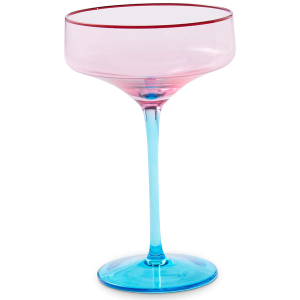 ROSE WITH A TWIST COUPE GLASS 2P SET